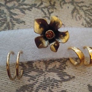 Small Hoops and adjustable ring